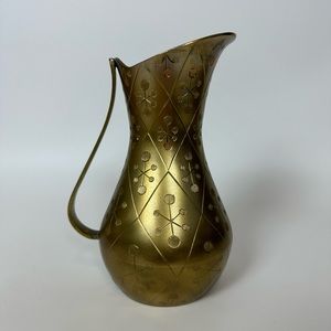 Vintage Brass Decorative Pitcher Made in India‎